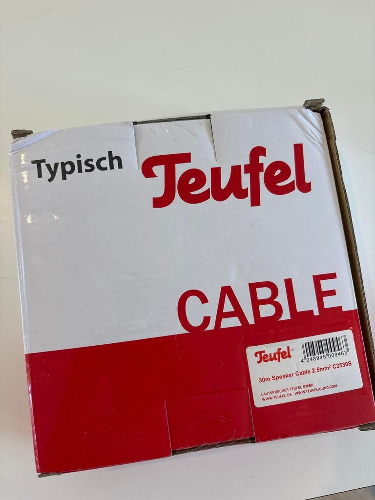 Teufel 30m Luidsprekerkabel 2.5mm² C2530S - Nieuw, Ophalen of Verzenden, Nieuw, 10 meter of meer, Luidsprekerkabel