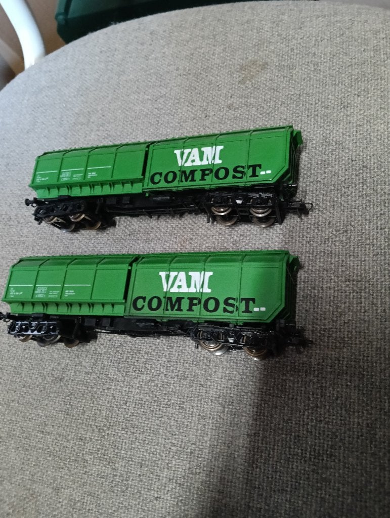 Roco 4368 VAM compost wagens 2 stuks H0, Gebruikt, Gelijkstroom, Wagon, Ophalen of Verzenden