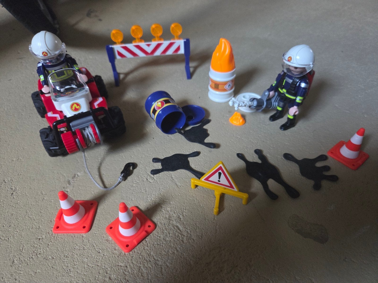 Playmobil Brandweer Setje met Terugtrek Auto, Ophalen of Verzenden, Gebruikt, Jongen of Meisje