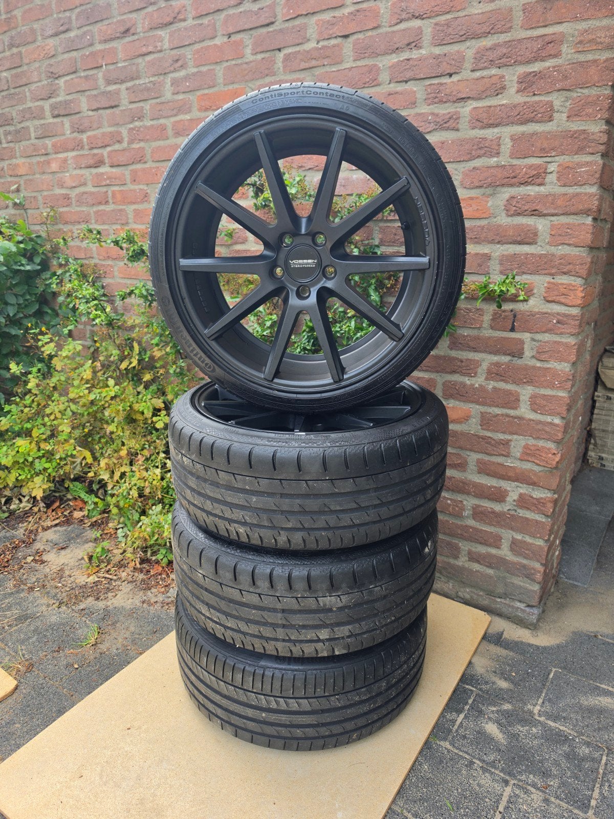 Vossen VFF-1 met nette continental's 19inch 5x112, 19 inch, Banden en Velgen, Ophalen of Verzenden, 235 mm