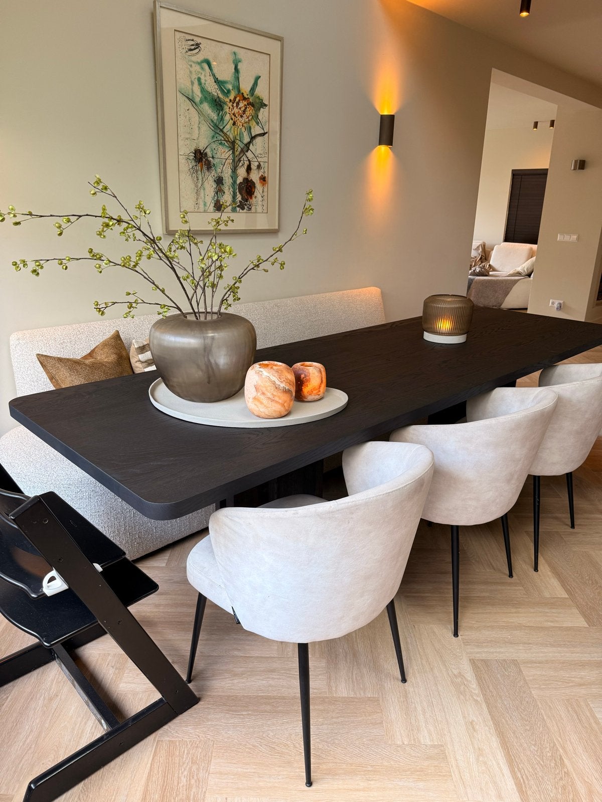 Nieuwe Table du Sud eettafel Onno Adriaanse 280x90 Black Smo, Ophalen, Eikenhout, 50 tot 100 cm, Rechthoekig