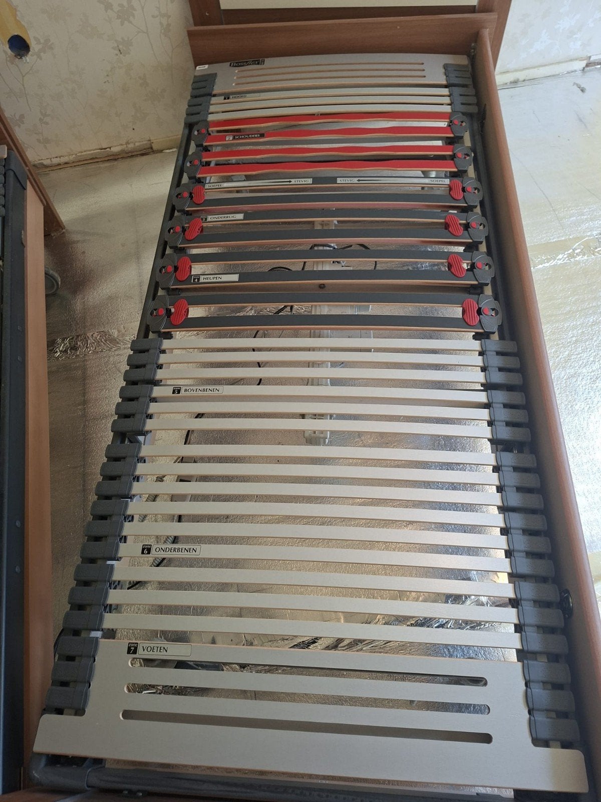 electrisch Verstelbare lattenbodem Bossflex 90x200 cm 2 stuk, Ophalen, 90 cm, 200 cm, Modern
