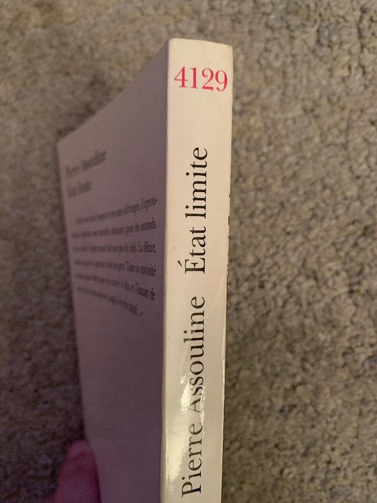 Pierre Assouline – État limite, Boeken, Ophalen of Verzenden, Zo goed als nieuw, Assouline, Piere, Europa overig