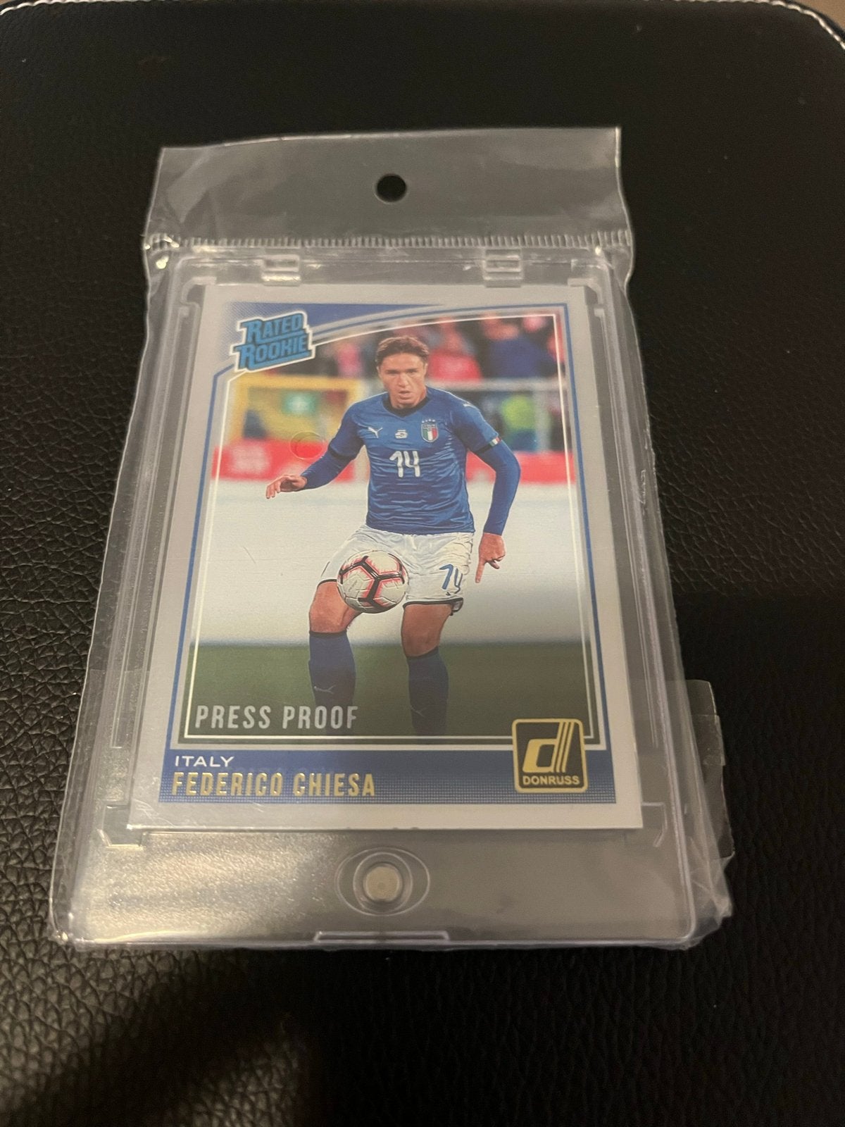 Federico Chiesa Panini Donruss Rated Rookie Press Proof, Ophalen of Verzenden, Zo goed als nieuw, Buitenlandse clubs, Spelerskaart