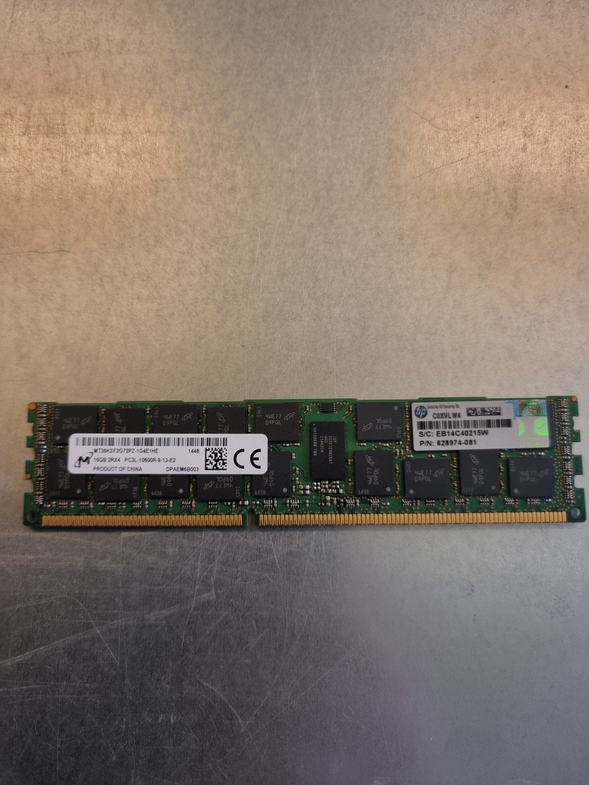 HP 16GB ECC DDR3 RAM Geheugenmodules (server), Computers en Software, Gebruikt, Server, DDR3, Ophalen of Verzenden