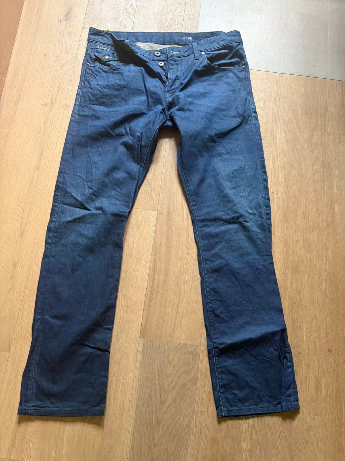G Star Raw GS01 maat 36-34, Ophalen of Verzenden, Zo goed als nieuw, Blauw, W36 - W38 (confectie 52/54)
