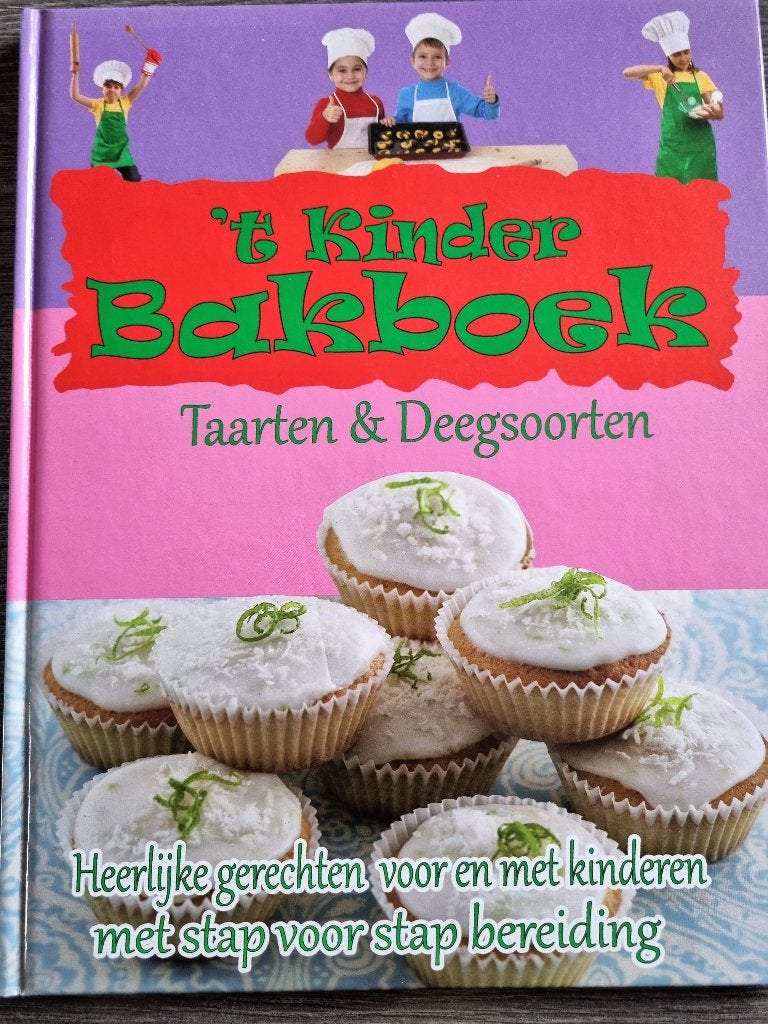 't Kinder Bakboek: Taarten & Deegsoorten voor Jonge Bakkers, Ophalen of Verzenden, Zo goed als nieuw, Taarten, Boek of Tijdschrift