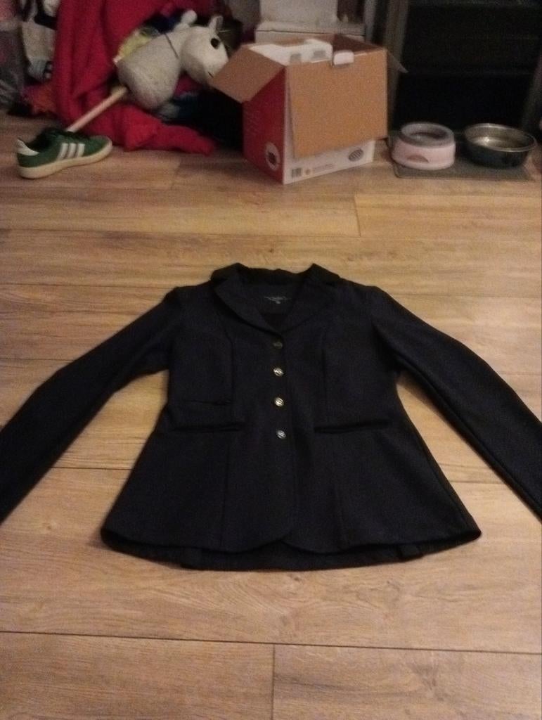 Donkerblauw wedstrijd jasje voor paardrijden, Dieren en Toebehoren, Paardrijkleding, Ophalen, Dressuur, Zo goed als nieuw, Dames