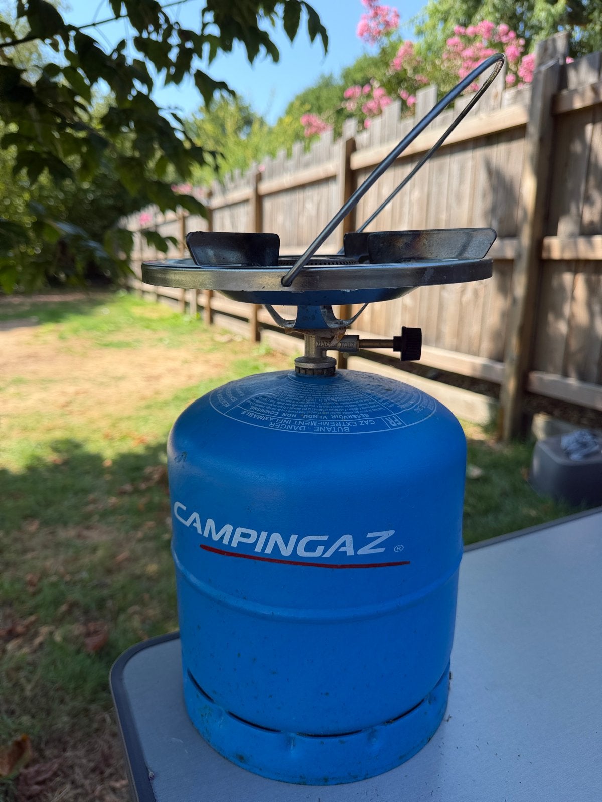 Campinggaz gasfles met pitje, Ophalen, Gebruikt