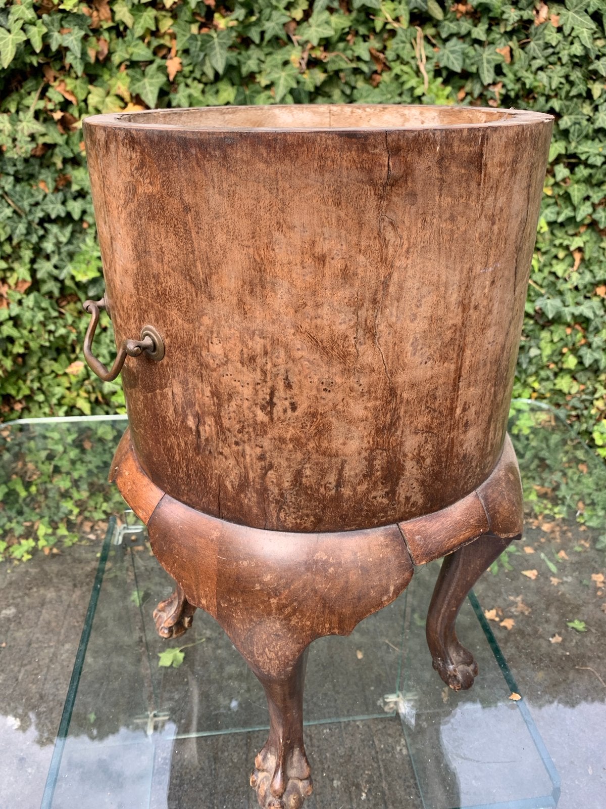 Antieke houten plantenbak op poten, Antiek en Kunst, Ophalen of Verzenden