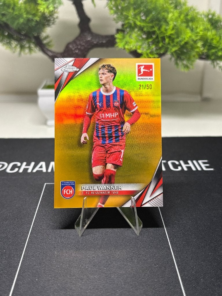 Topps Chrome /50 gold Paul Wanner Heidenheim kaart (PSV), Ophalen of Verzenden, Zo goed als nieuw, PSV, Spelerskaart