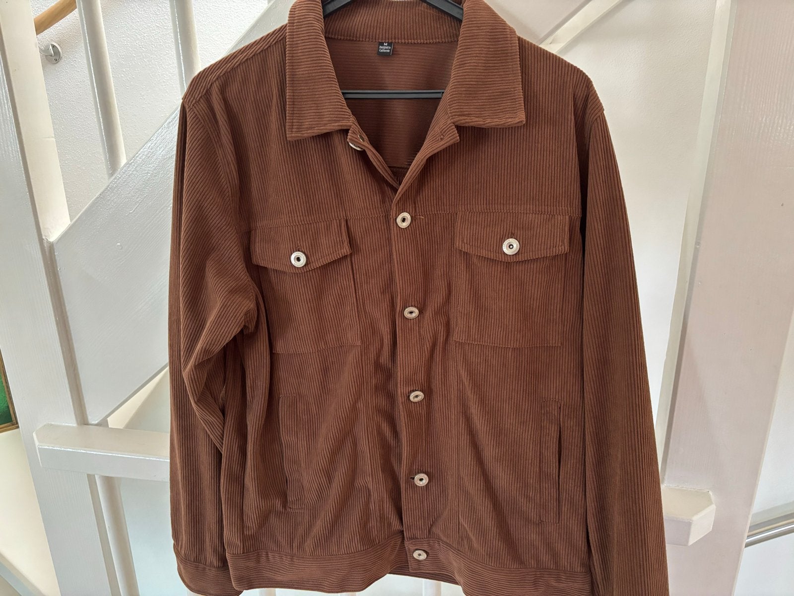 Nieuwe heren corduroy jas - bruin en blauw, Ophalen of Verzenden, Nieuw, Bruin