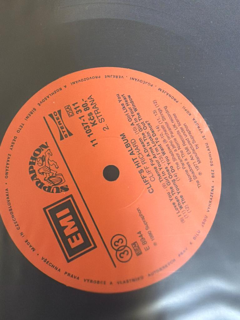 Cliff Richard - Cliff's Hit Album (Czechoslovakia, Nieuwstaa, Originele persing, 1980 - 1989, Ophalen of Verzenden, 12 inch