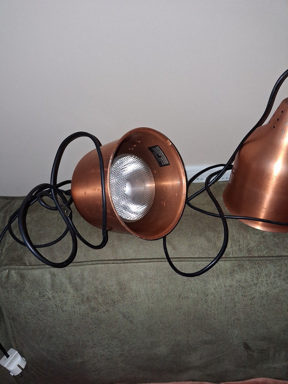2 warmtelampen,  warmtelamp, Ophalen