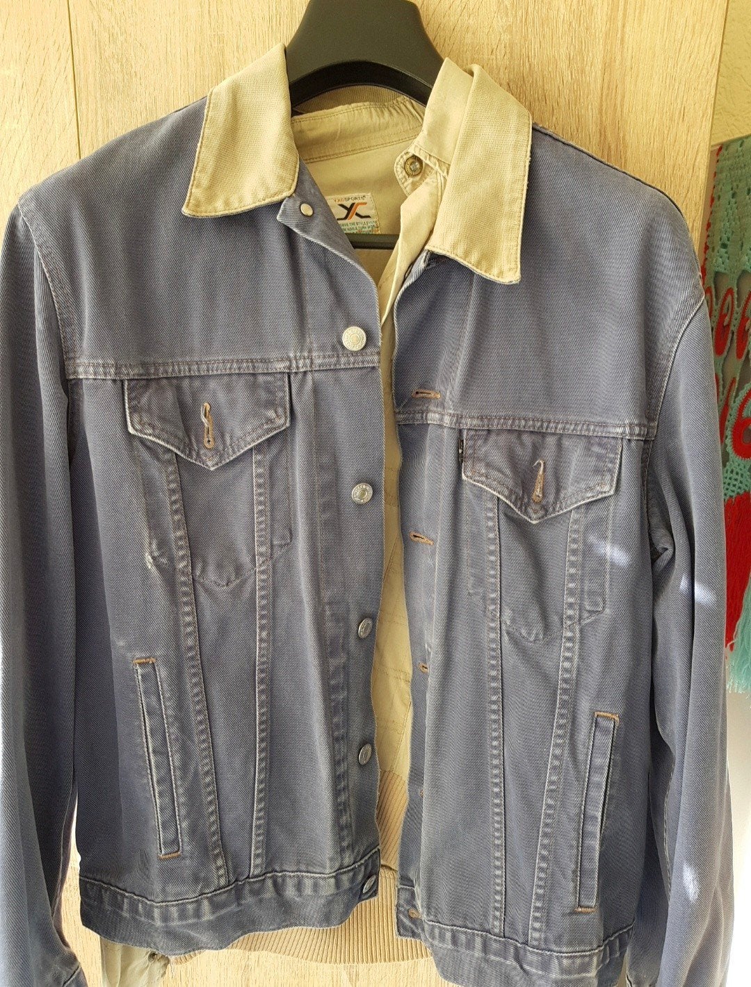 Levi's zomerjas M, Kleding | Heren, Ophalen of Verzenden, Zo goed als nieuw, Blauw