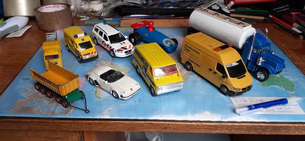 9 Autootjes  W.o. één Maistro Shell, Verzenden, Zo goed als nieuw, Auto, Overige merken