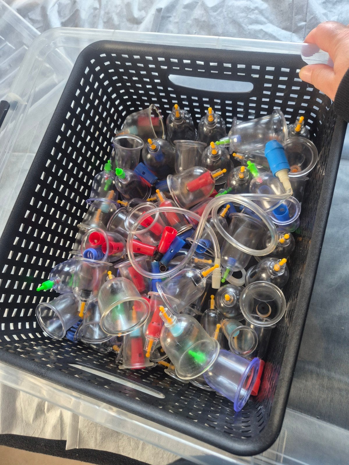 Hele bak vol kleine cups voor cupping therapie, Ophalen of Verzenden, Gebruikt, Overige typen