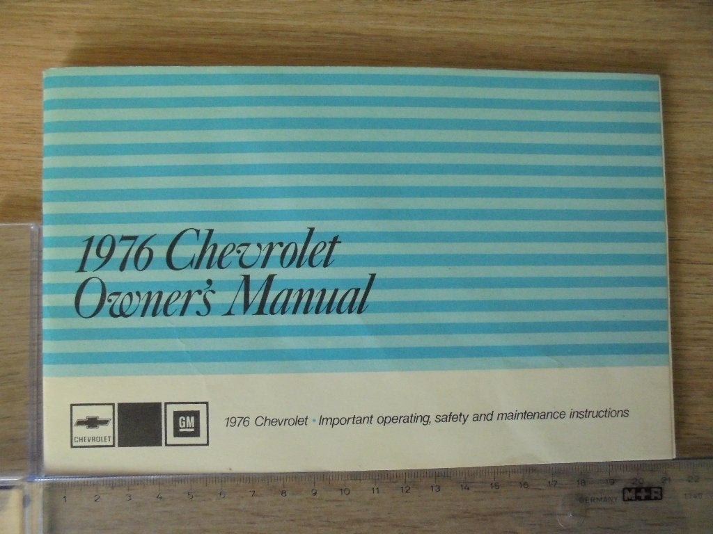 1976 Chevrolet. First edition, original Owner's Manual., Ophalen of Verzenden