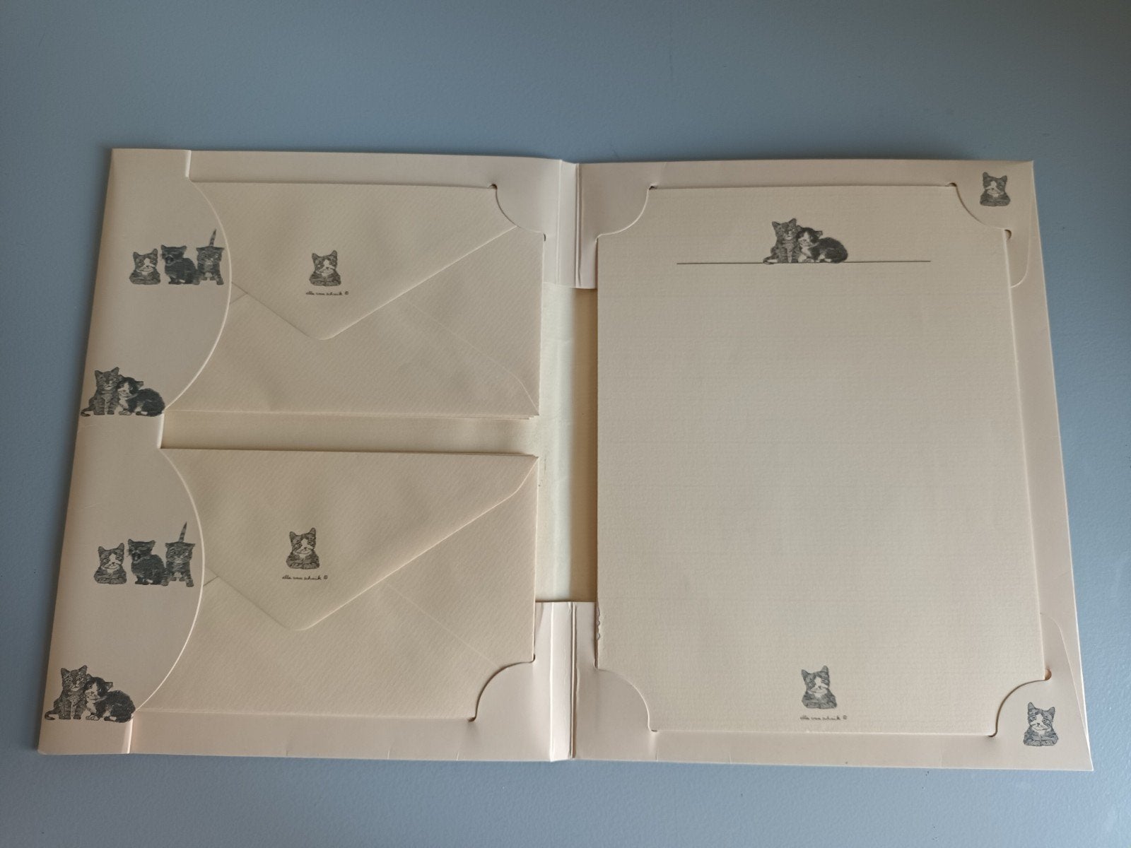 Briefpapier poezen katten Des Chats Ella van Schaik envelop, Ophalen of Verzenden, Gebruikt