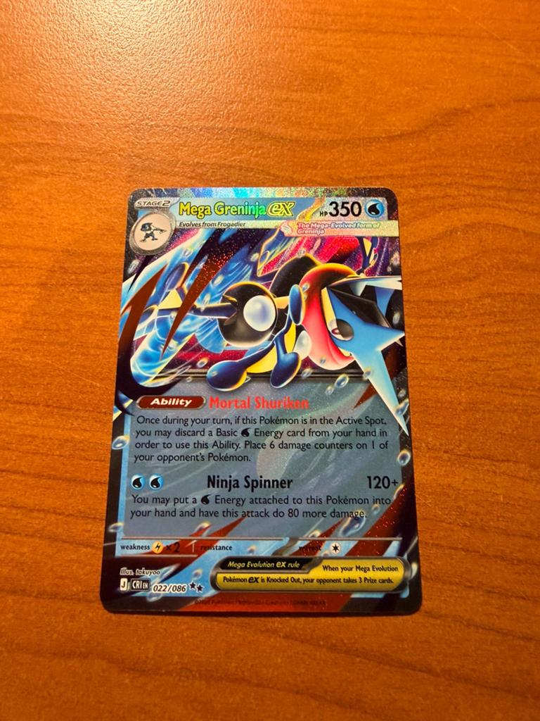 Mega Greninja EX  Pre-Release, Ophalen of Verzenden, Zo goed als nieuw