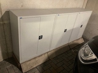 3 kasten h. 1.00, b. 0,80, d. 0,38: per stuk  € 90,00, Ophalen, Gebruikt, Metaal