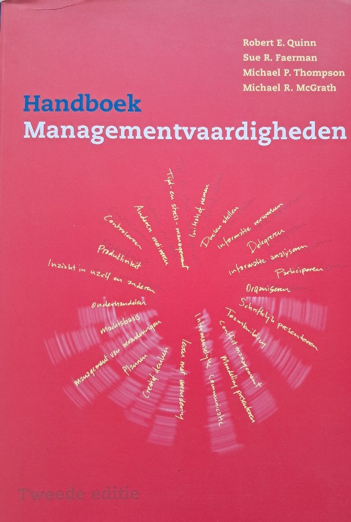Handboek Managementvaardigheden - Robert E. Quinn, Boeken, Diverse auteurs, Zo goed als nieuw, Beta, HBO