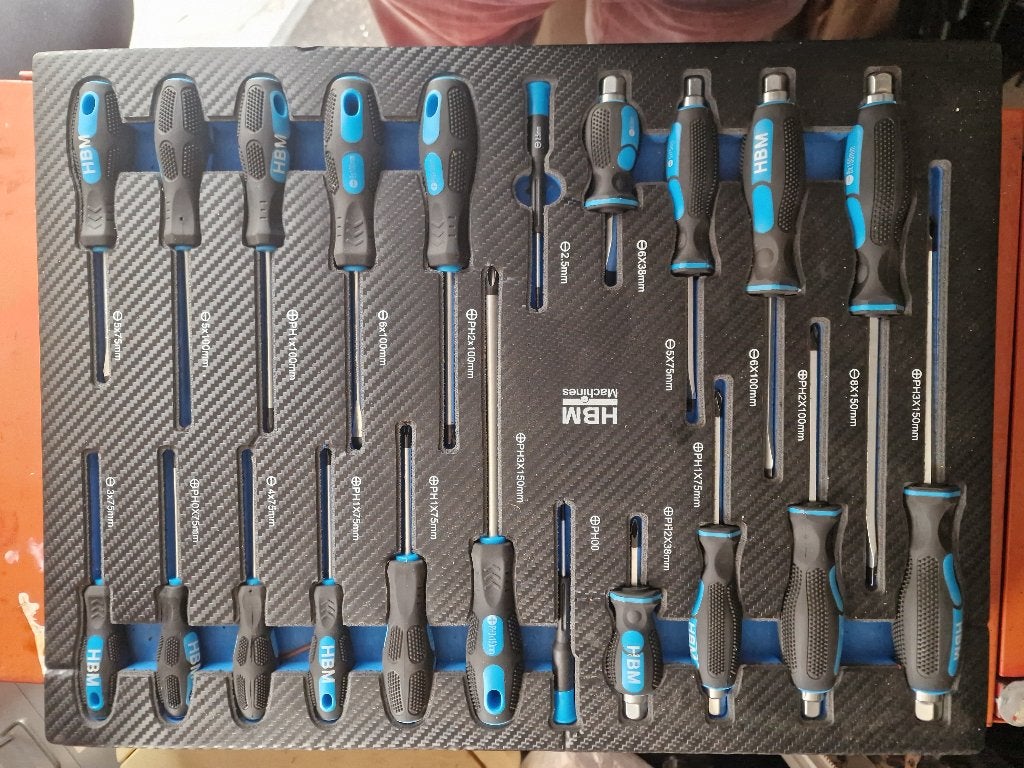 HBM gereedschapset T-grepen en schroevendraaiers, Ophalen, Gebruikt