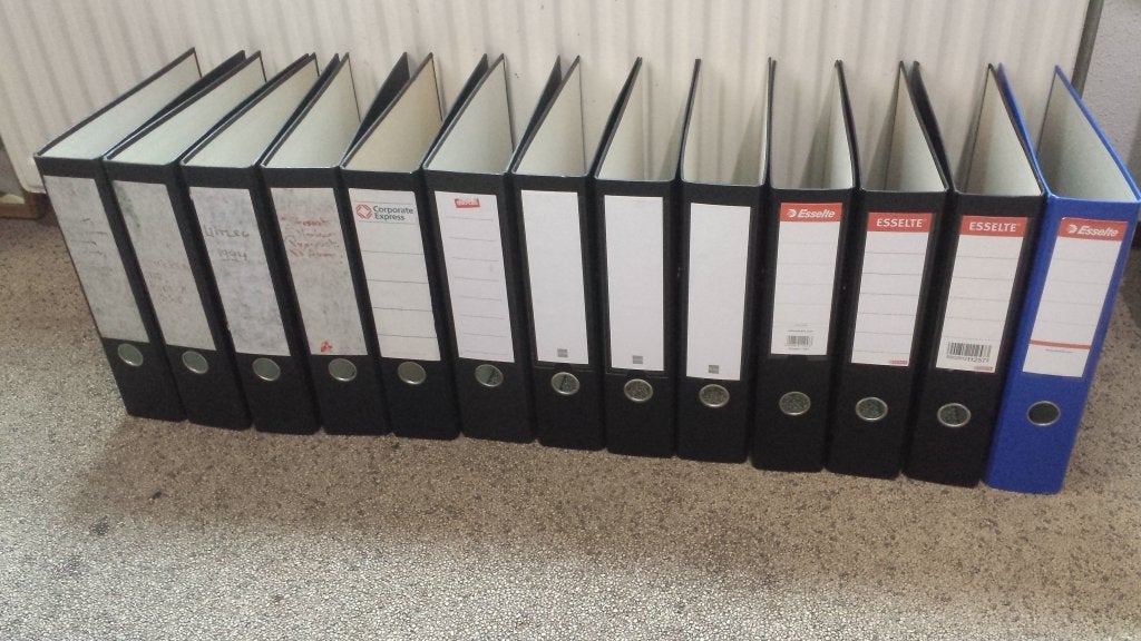 13  ordners mappen studie kantoor opbergen a4 snelbinder, Ophalen, Zo goed als nieuw