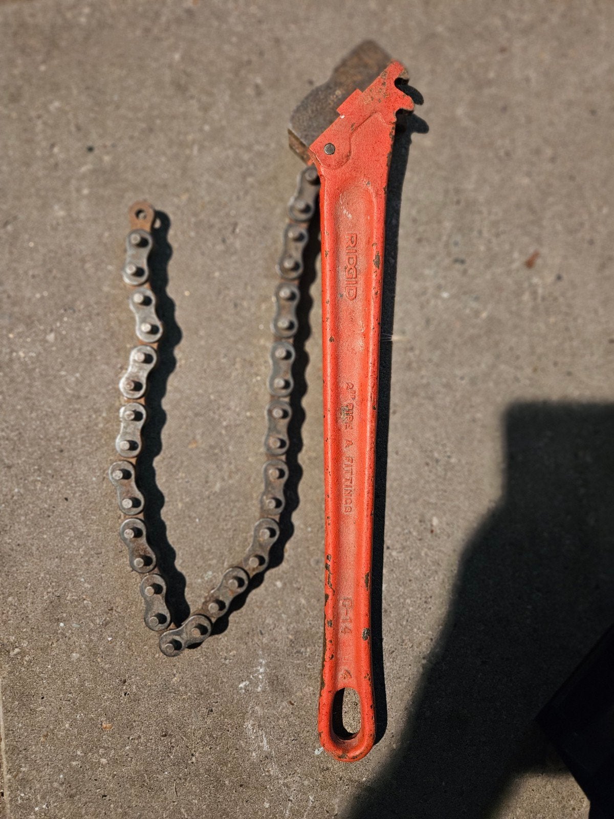 Ridgid C-14 Kettingtang - Gebruikt, Ophalen of Verzenden, Gebruikt, Sleutel/ratel, Ridgid