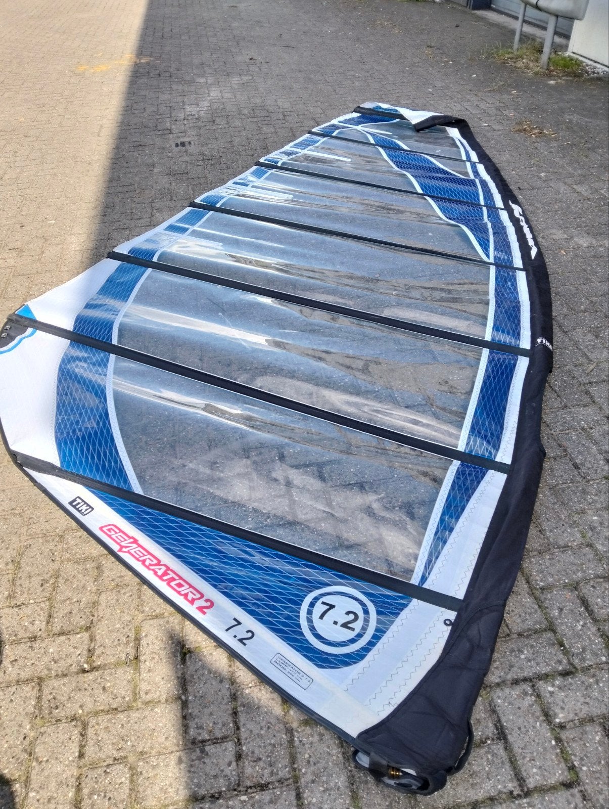 WannaGenerator 7.2 m2 Zgan kompl met 460 mast giek verlenger
