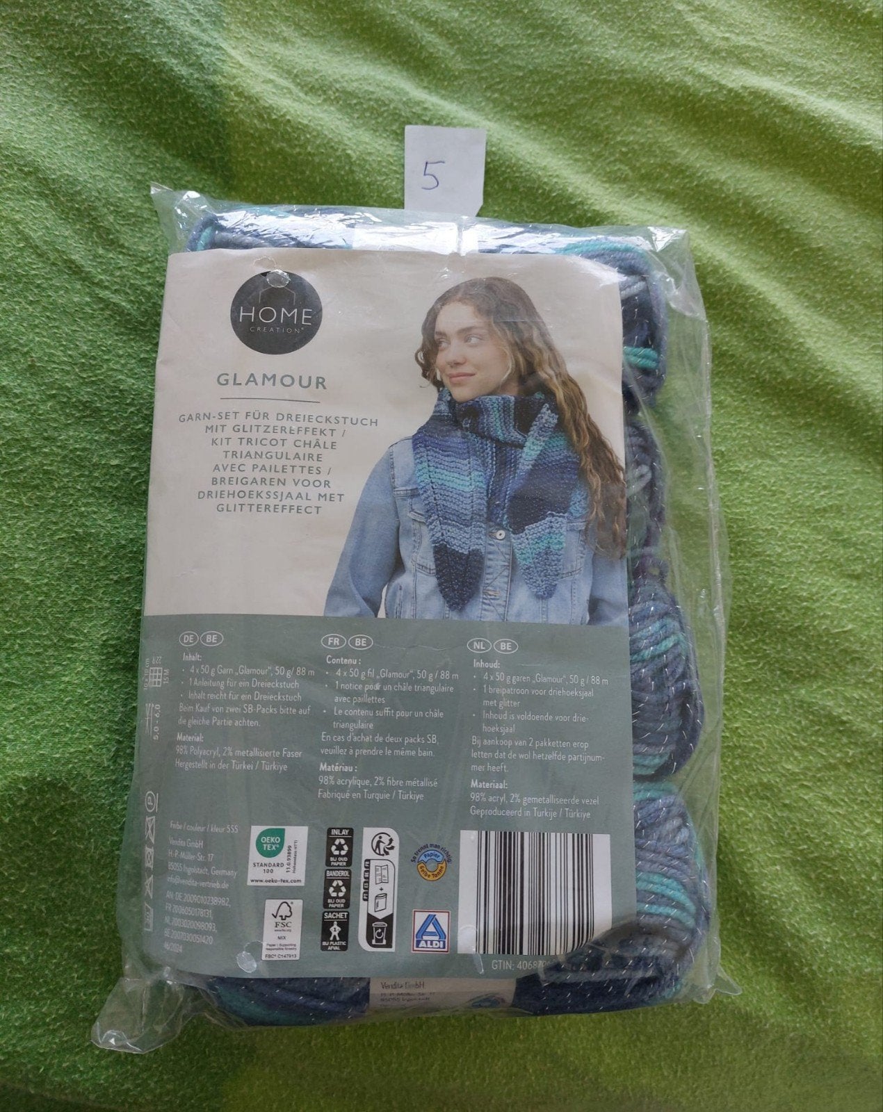 breipakket blauw gemêleerd (Home creation), Ophalen of Verzenden, Nieuw, Breien of Haken, Wol of Garen