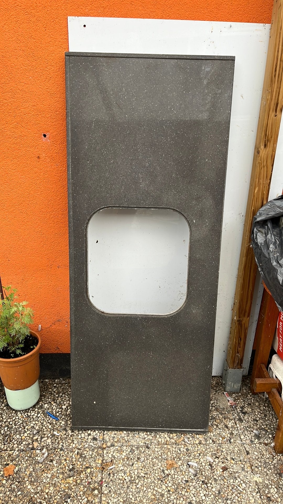 Keuken blad marmer grijs, Ophalen, Zo goed als nieuw, Minder dan 100 cm, Grijs