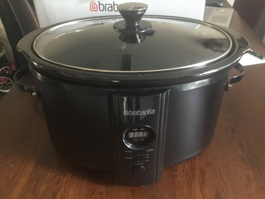 Slowcooker Brabantia 6,,5 L, Witgoed en Apparatuur, Slowcookers, Ophalen, Timer, Zo goed als nieuw