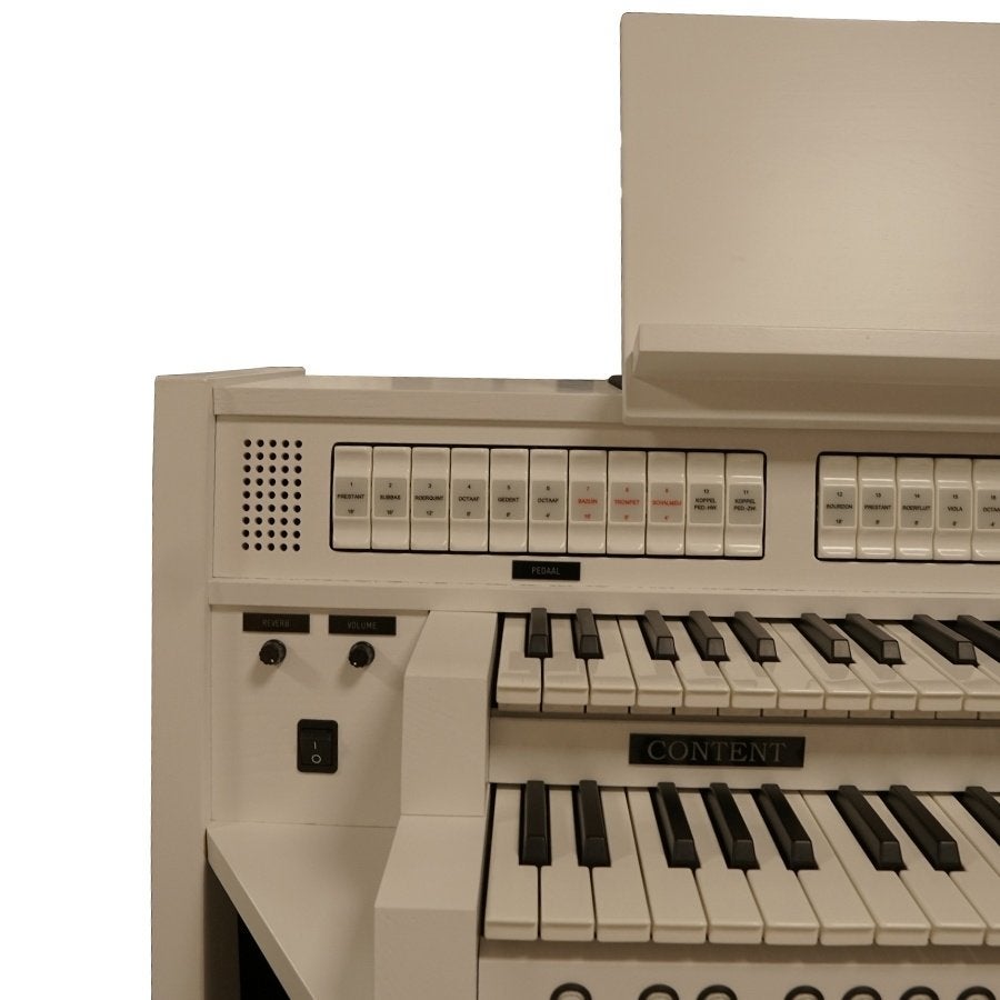 Content Celeste 236 Orgel - Wit, 2 klavieren, Mariënhoef 7, Ermelo, Gebruikt, Ophalen of Verzenden