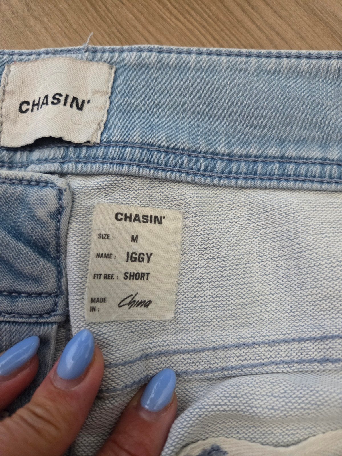 Chasin' Iggy denim shorts maat M, Chasin', Ophalen of Verzenden, Gedragen, Maat 48/50 (M)