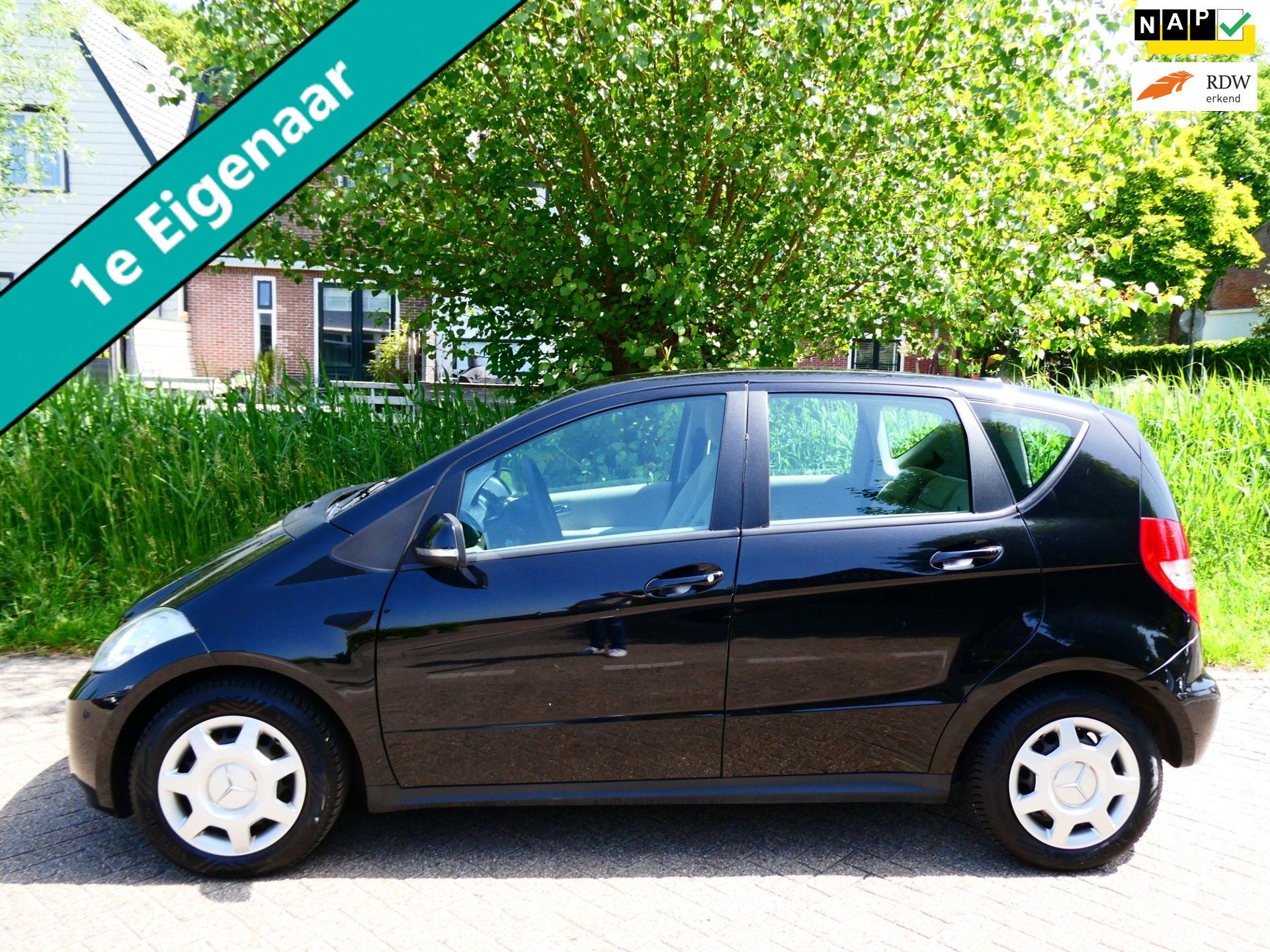 Mercedes-Benz A-klasse 160 Automaat 1e eig. Airco Cruise PDC, Euro 5, Beige, Zwart, Origineel Nederlands
