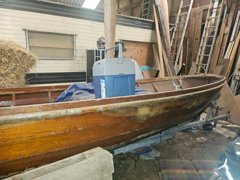 mooie sloep met boottrailer, Ophalen, Gebruikt