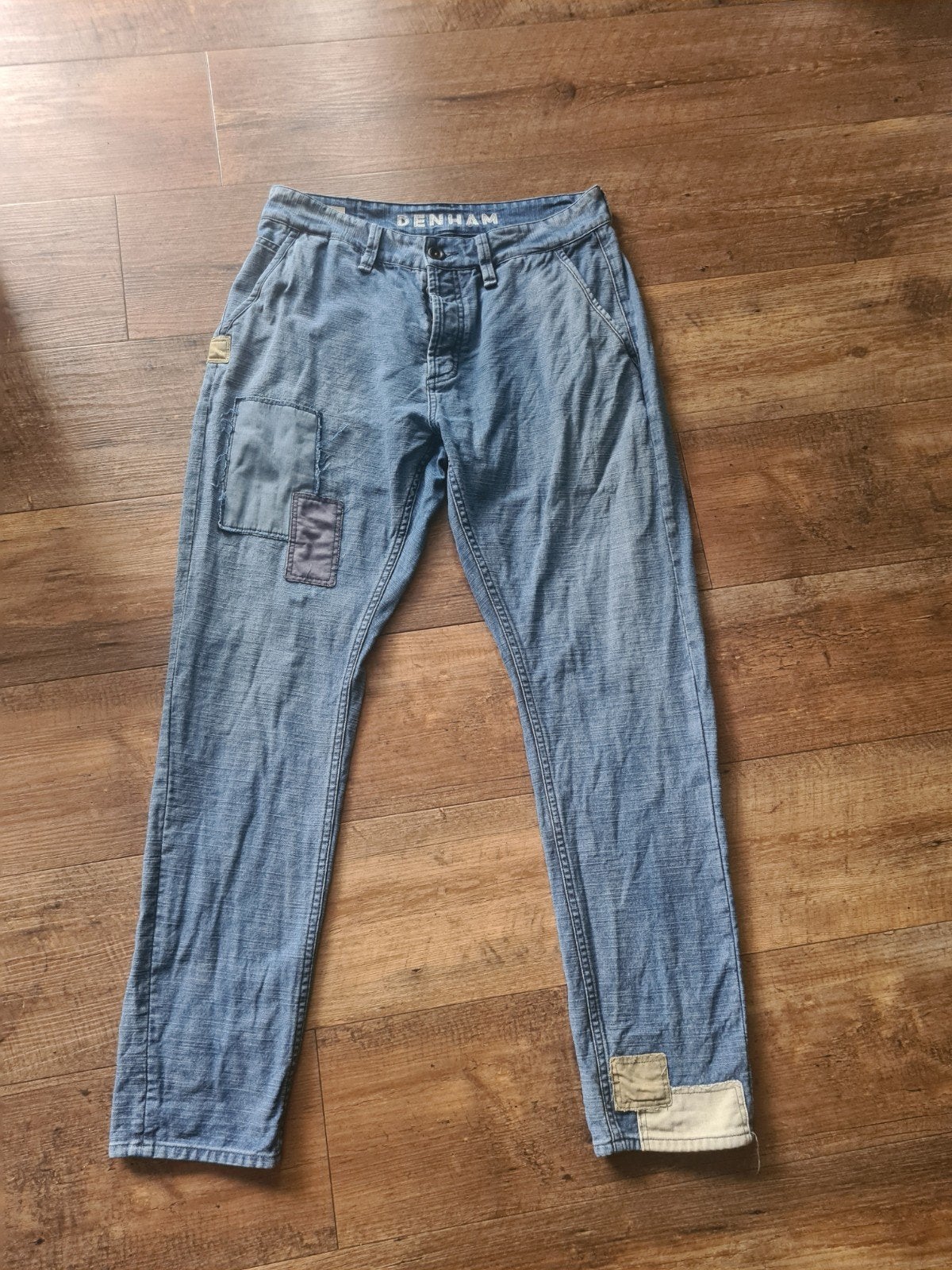stoere "drop carrot fit" spijkerbroek jeans van Denham mt 30, Denham, Blauw, Ophalen of Verzenden, Zo goed als nieuw