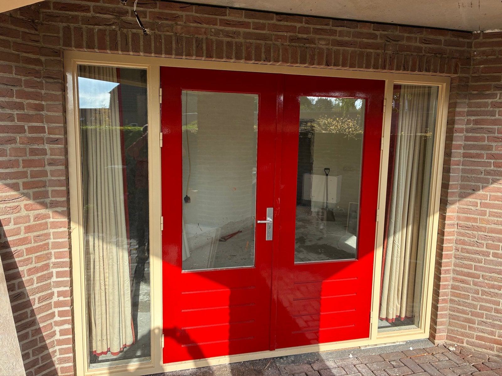 Hardhouten Maranti Kozijn met Buitendeuren, Ophalen, Hout, 120 cm of meer, 215 cm of meer