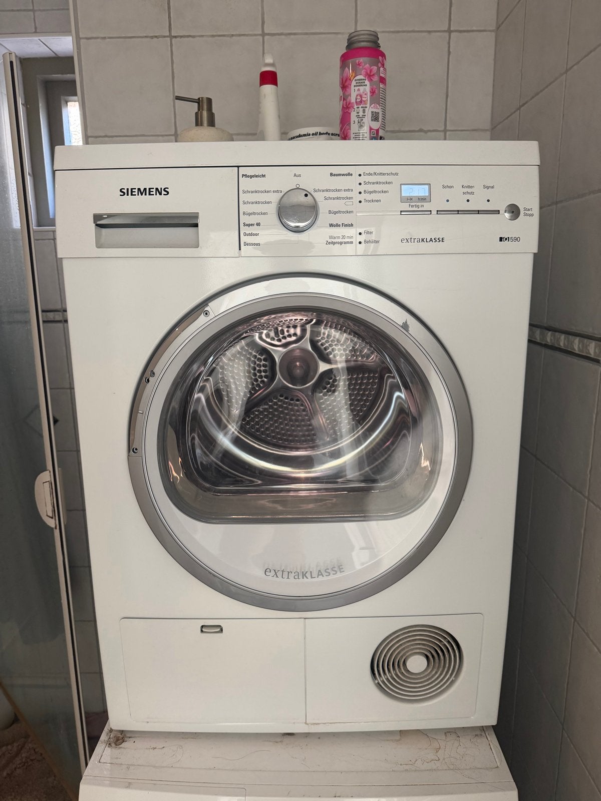 Siemens Extraklasse Wasdroger - Condens - Goede Staat, Ophalen, 6 tot 8 kg, Gebruikt, Voorlader
