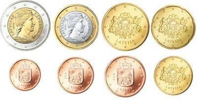 UNC set Letland 2015 - 1 cent t/m 2 euro, Postzegels en Munten, Munten | Europa | Euromunten, Verzenden, Overige landen, Overige waardes