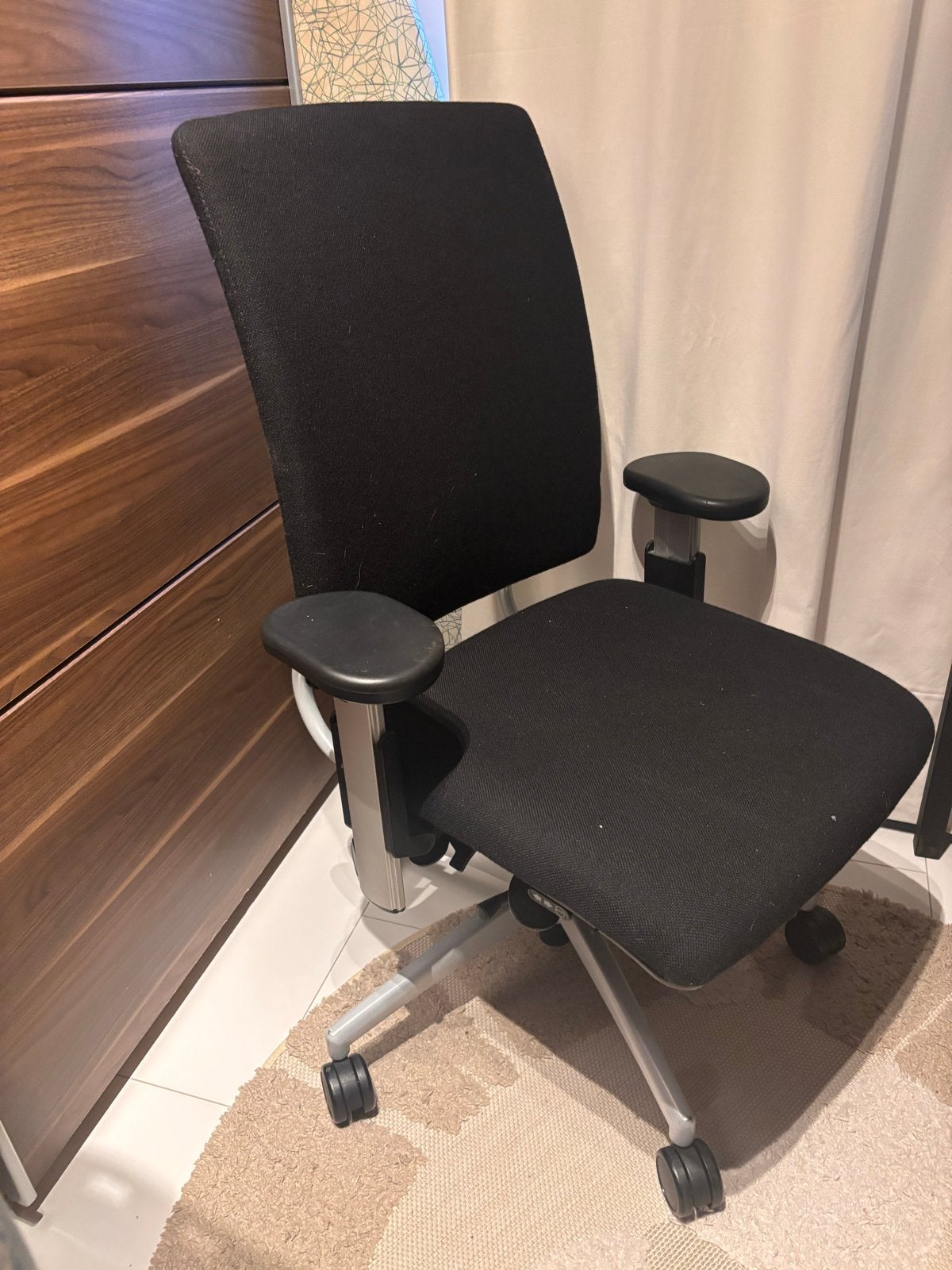 Zwarte Bureaustoel - Ergonomisch en Comfortabel, Ophalen, Gebruikt, Zwart, Bureaustoel