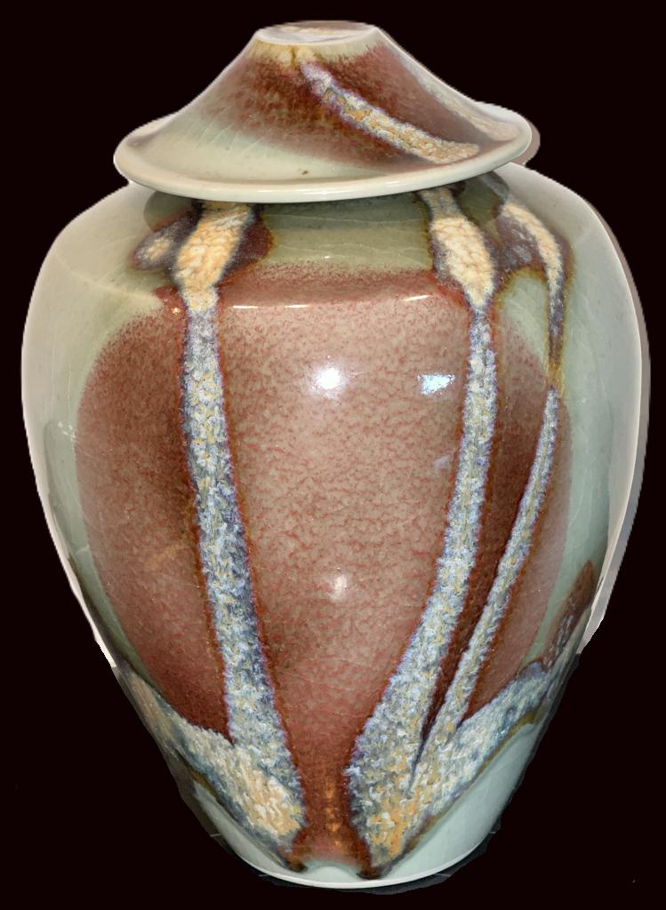 Leo martens handgedraaide vaas tenmoku glazuur 28 cm hoog, Antiek en Kunst, Antiek | Keramiek en Aardewerk, Ophalen