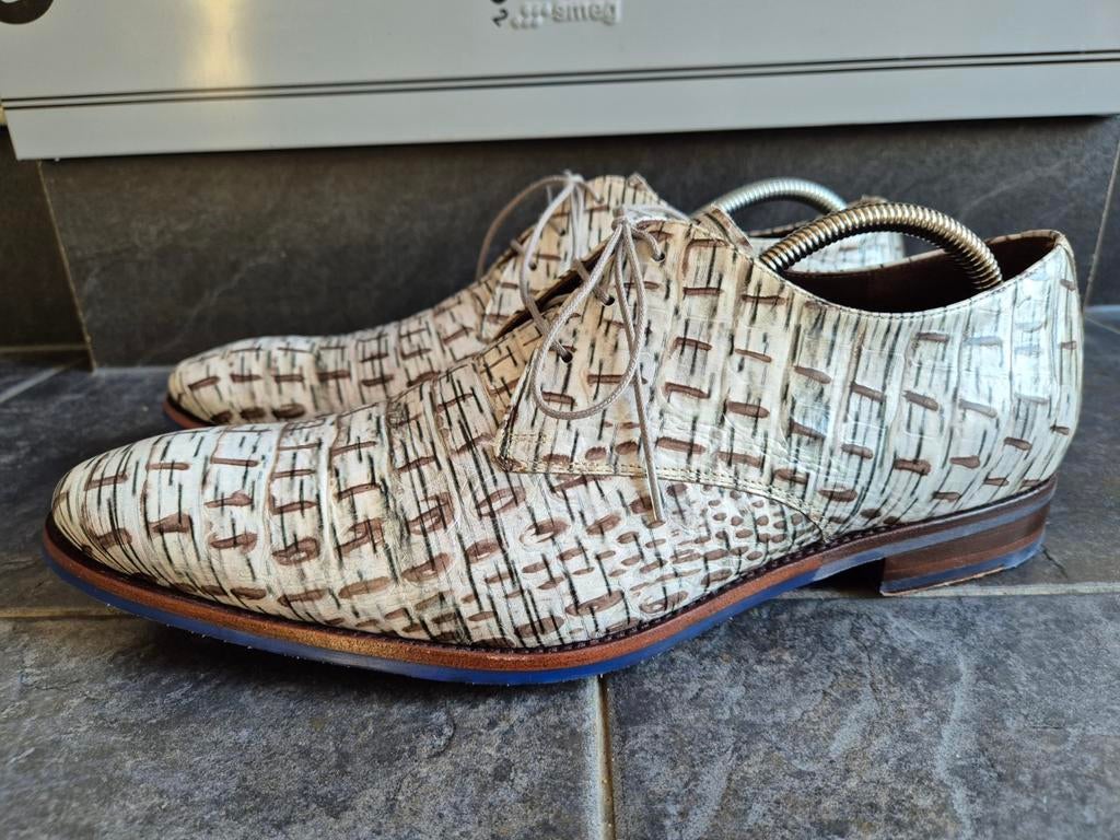 Floris van Bommel herenschoenen maat 45 / 10.5 nieuwstaat, Wit, Floris van Bommel, Ophalen of Verzenden, Zo goed als nieuw