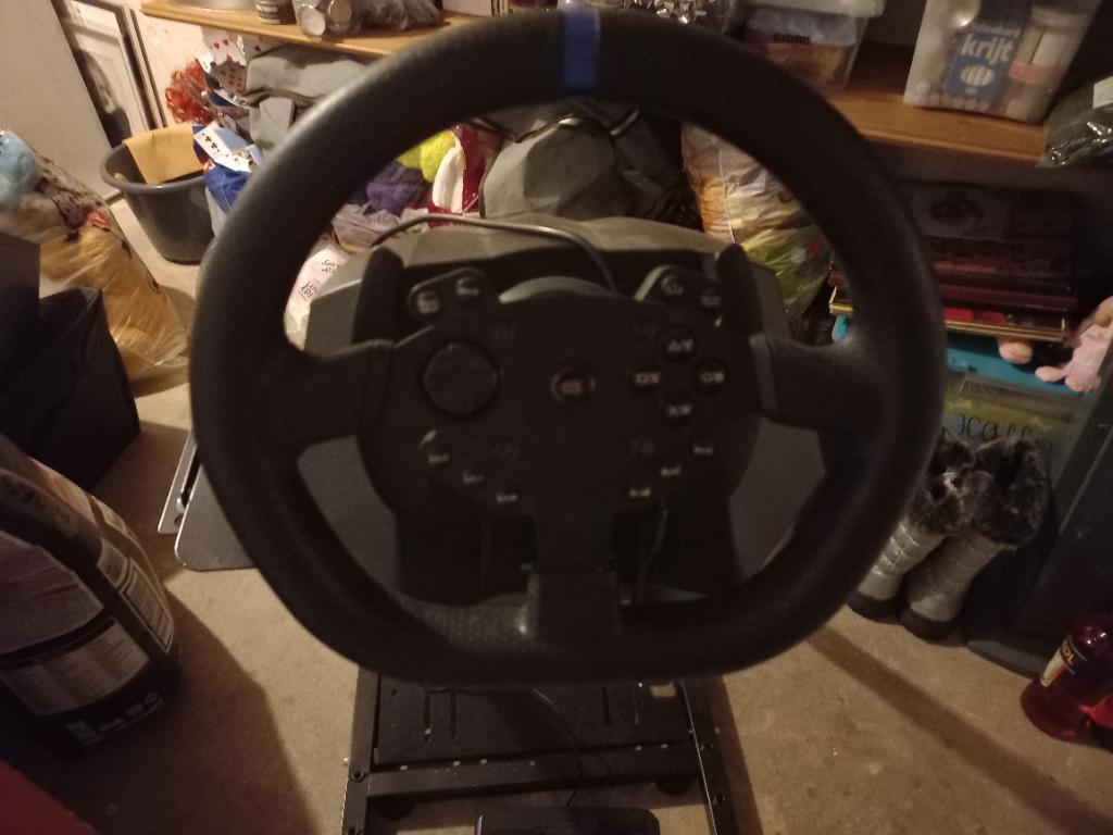Stuurwiel standaard + stuur + pedalen, Spelcomputers en Games, Ophalen, Zo goed als nieuw, Stuur of Pedalen