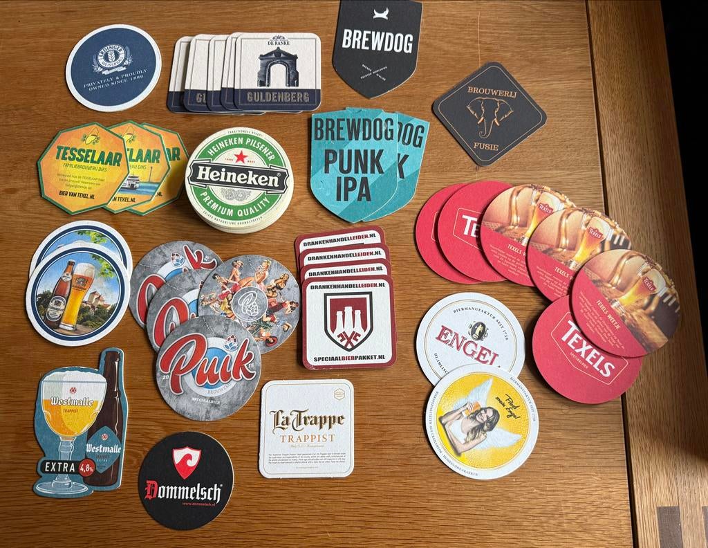 Diverse collectie bierviltjes, Ophalen of Verzenden, Gebruikt, Viltje(s), Overige merken