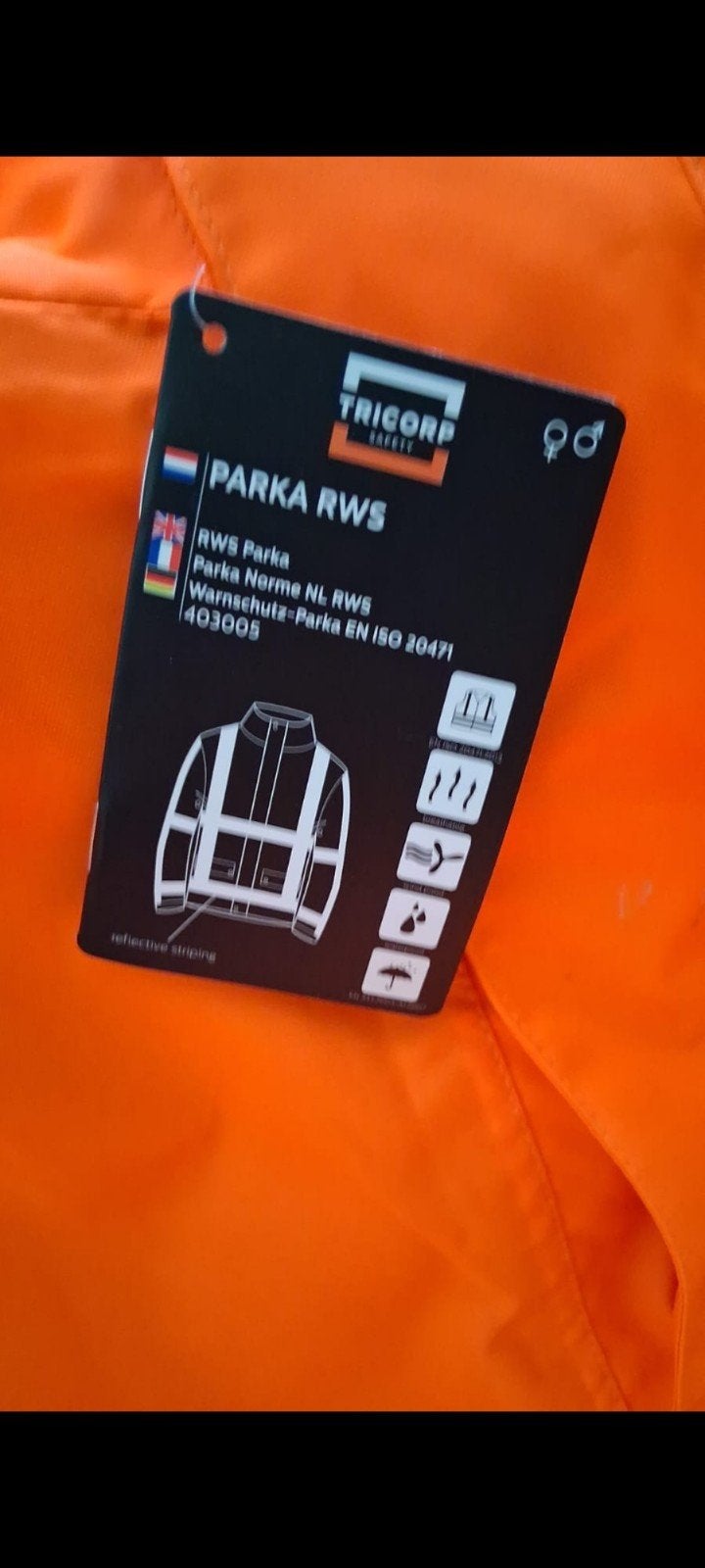 Tricorp parka rws 4 xl en pilotjack rws xxl, Ophalen, Nieuw, Jas of Mantel