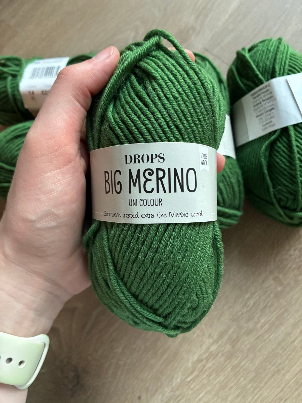 5 bollen DROPS Big Merino wol - Groen, Ophalen of Verzenden, Nieuw, Breien of Haken, Wol of Garen
