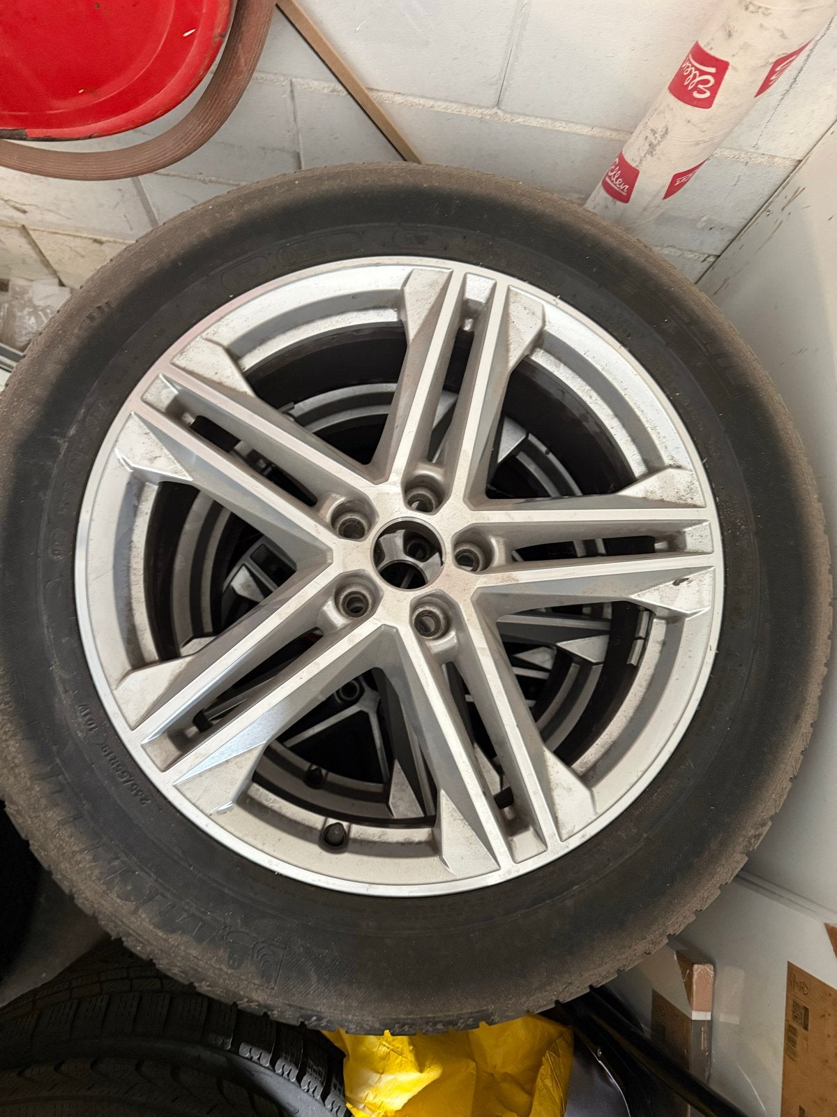 Originele Audi Q5 19 inch velgen | OEM | 5-dubbelspaak, Auto-onderdelen, Banden en Velgen, Gebruikt, Banden en Velgen, 235 mm