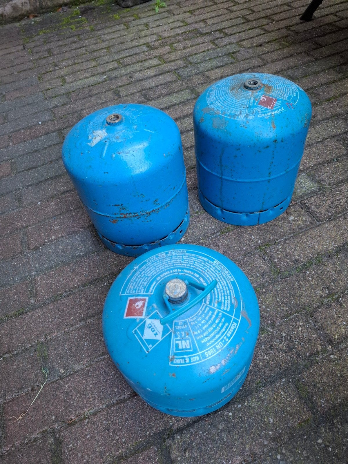 Campingaz gasflessen (leeg), Caravans en Kamperen, Ophalen, Gebruikt
